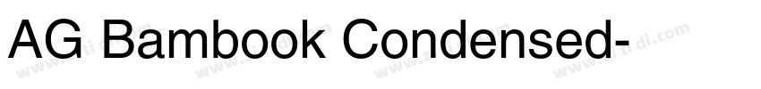 AG Bambook Condensed字体转换